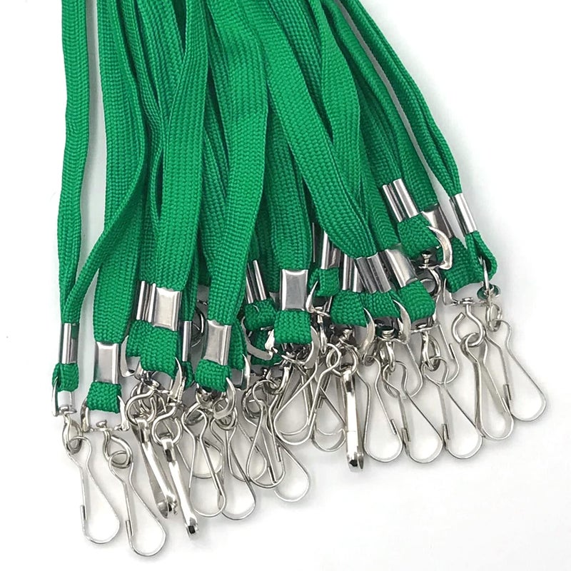 Beebel Lanyard 50PCS Lanyards with Swivel Hook clips for ID Name Badge Holder (Green) - Image 5